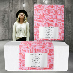 Pop Up Shop Table Runner Banner Business Logo Rot Wandteppich