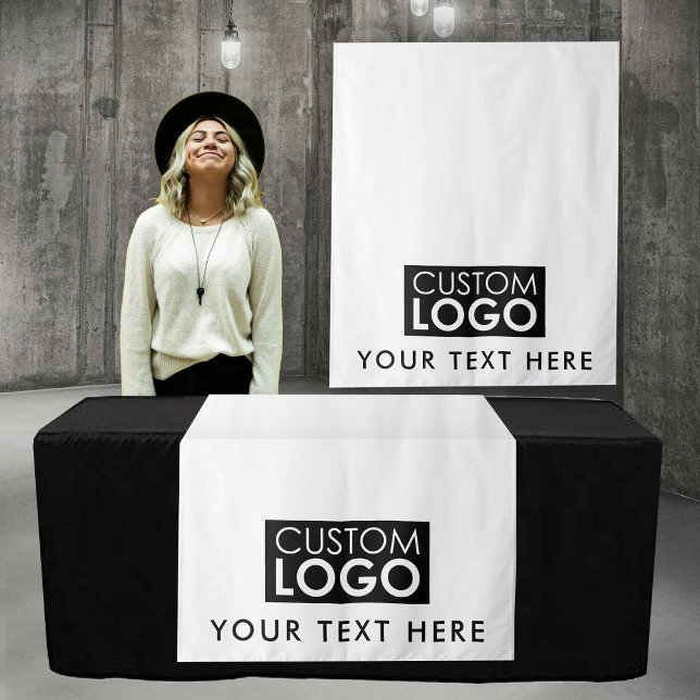 Pop Up Shop Table Runner Banner Business Text Logo Wandteppich (Pop Up Shop Table Runner Banner Business Text Logo Tapestry)