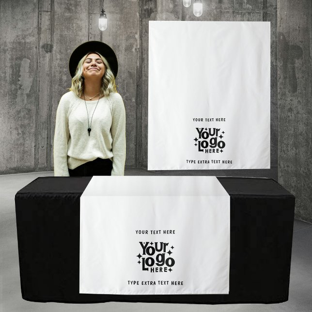 Pop Up Shop Table Runner Banner Business Text Logo Wandteppich (Pop Up Shop Table Runner Banner Business Text Logo Tapestry)