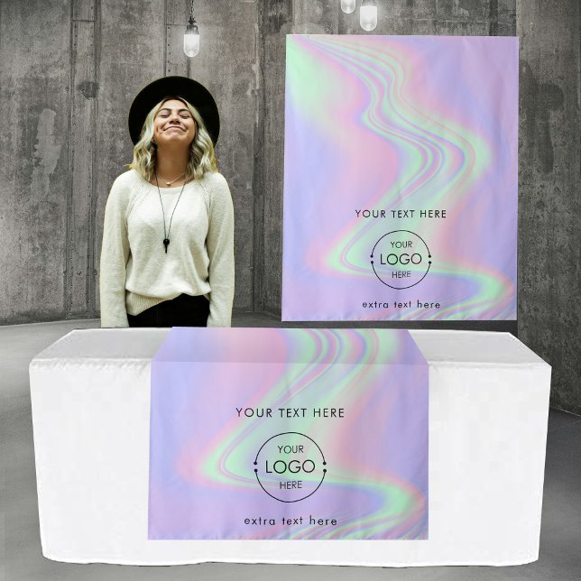 Pop Up Shop Table Runner-Banner-Logo-Holografie Wandteppich (Pop Up Shop Table Runner Banner Logo Holographic Tapestry)