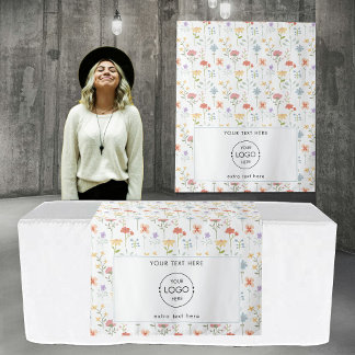 Pop Up Shop Table Runner-Banner-Logo-Wildblumen Wandteppich