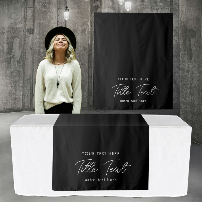 Pop Up Shop Table Runner-Banner - Modern Script Wandteppich (Pop Up Shop Table Runner Banner Modern Script Tapestry)