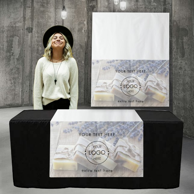 Pop Up Shop Table Runner Sign Business Logo Foto Wandteppich (Pop Up Shop Table Runner Sign Business Logo Photo Tapestry)