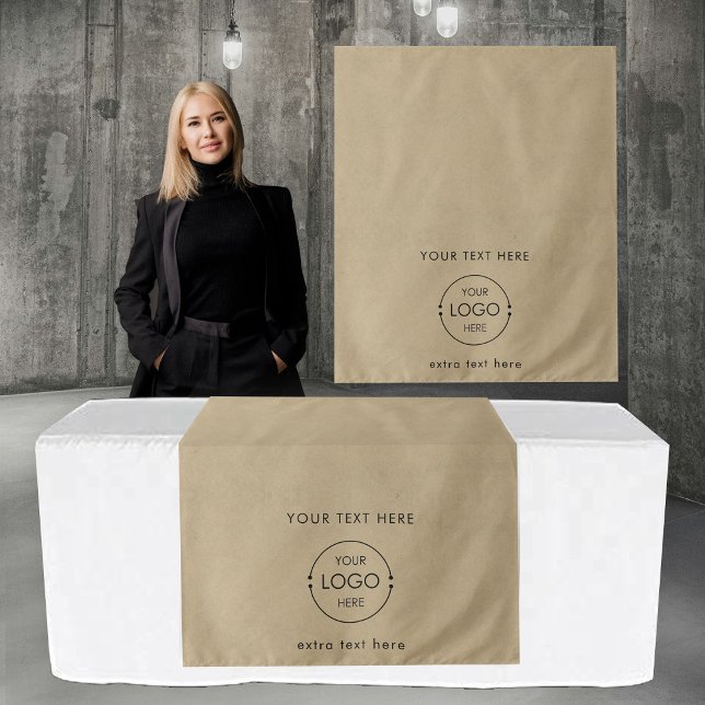 Pop-Up-Shop-Tischläufer-Banner-Logo-Text Kraft Wandteppich (Pop Up Shop Table Runner Banner Logo Text Kraft Tapestry)