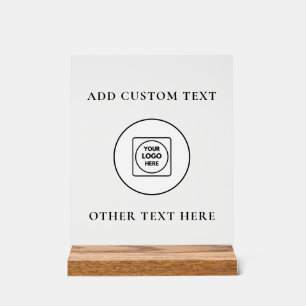 Pop-Up-Shop transparentes Banner mit individuellem Acrylschild