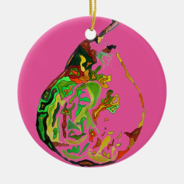 Pop von Birnen Keramik Ornament (Vorne)