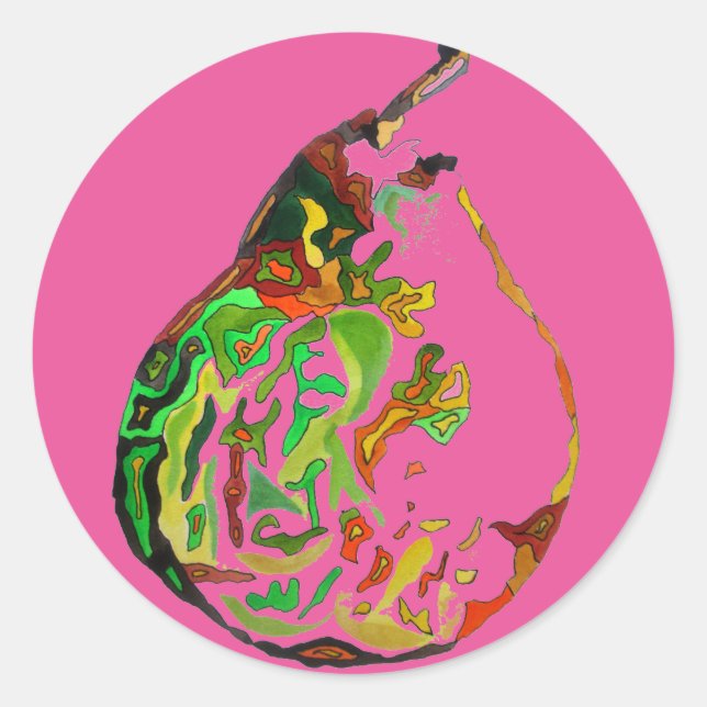 Pop von Birnen Runder Aufkleber (Vorderseite)