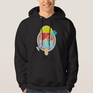 Pop von Eis gefroren, gefroren, Fruchtsaft, Creme Hoodie