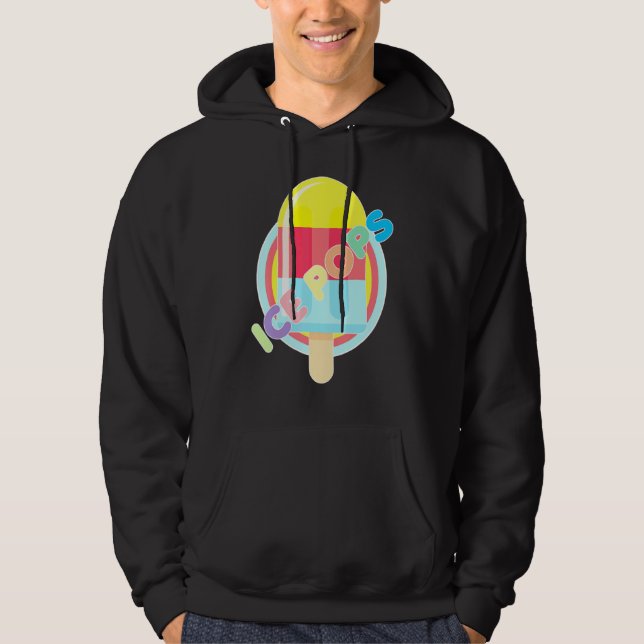 Pop von Eis gefroren, gefroren, Fruchtsaft, Creme  Hoodie (Vorderseite)
