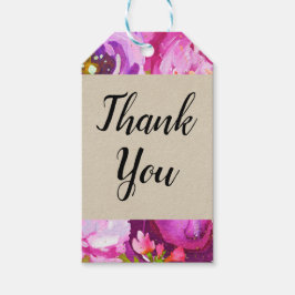 Pop von rosa Lila Gold Moderne Blumengunst Geschenkanhänger