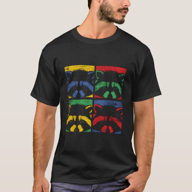 Pop Waschbär T-Shirt (Vorderseite)