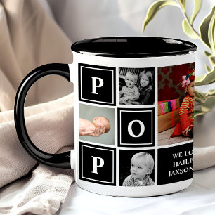 Pop We Love You Schwarz Benutzerdefinierte Fotocol Tasse