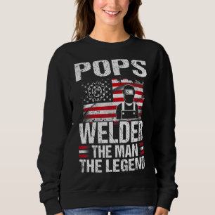 Pop Welden Mann der Legende Retro US-Flagge Sweatshirt