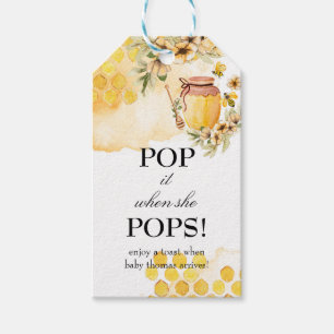 Pop, wenn sie Champagner-Tags Pop Geschenkanhänger
