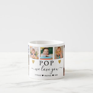 POP Wir Liebe Sie Großkinder 5 FotoCollage Espressotasse