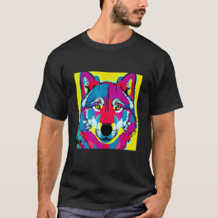 Pop Wolf Spaß Niedlich für Damen und Herren T-Shirt