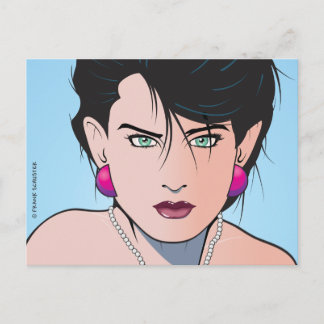 Popart Girl Angie Postkarte