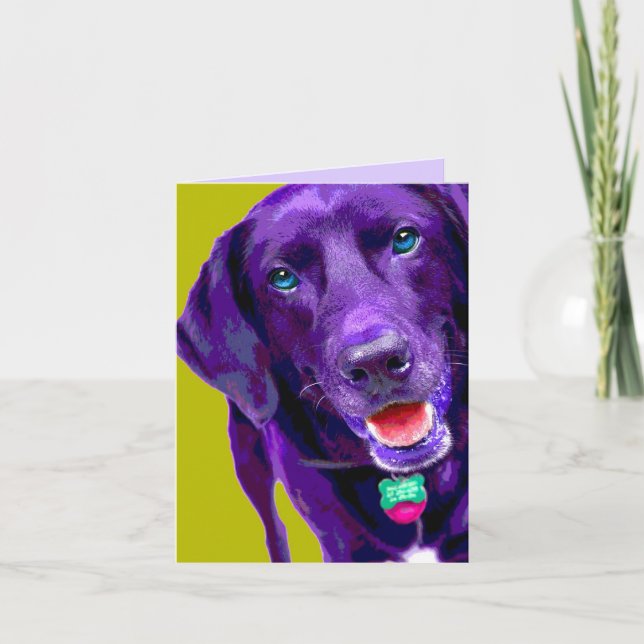 Popart Labrador Note CARD Karte (Vorderseite)