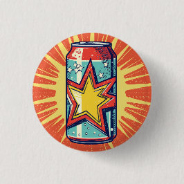 Popart-Stil-Dose Limonade, kohlensäurehaltiges Get Button