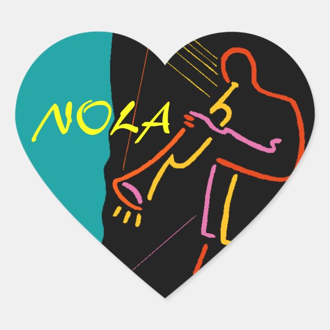 PopArt Style Jazz NOLA Travel Luggage Stickers (Vorderseite)
