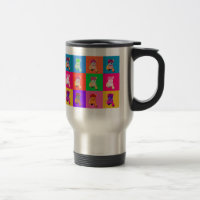 Popart Teddy Bear Stainless Steel Traveller Tasse