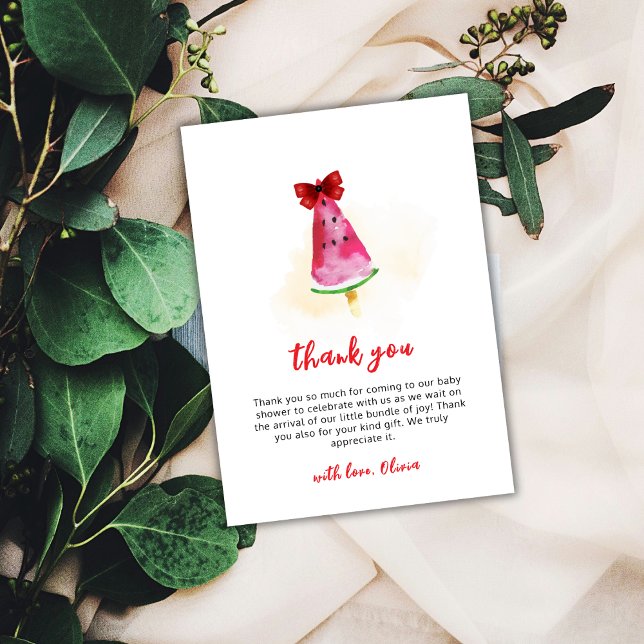 Popcicis ready to Pop Ice Cream Baby Shower Dankeskarte (Popcicle Ready To Pop Ice Cream Baby Shower Thank You Card)