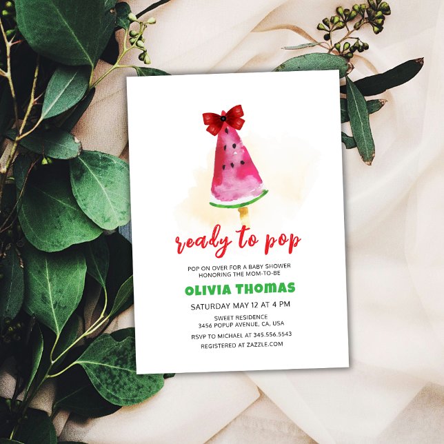 Popcicis ready to Pop Ice Cream Baby Shower Einladung (Popcicle Ready To Pop Ice Cream Baby Shower Invitation)