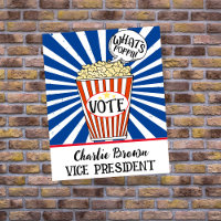 Popcorn-Abstimmung" Fun School Election Poster