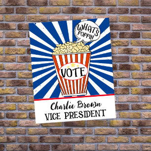 Popcorn-Abstimmung" Fun School Election Poster