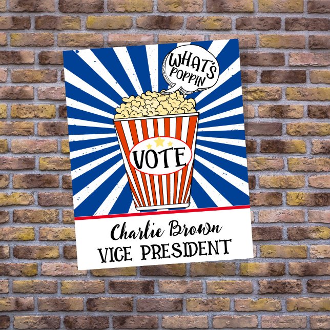 Popcorn-Abstimmung" Fun School Election Poster (Von Creator hochgeladen)