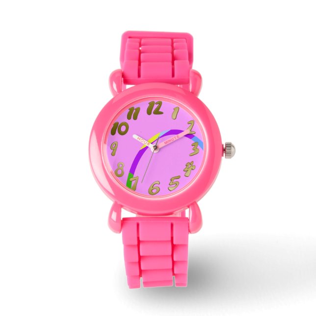 Popcorn Anime Big Arch Pink eWatch Armbanduhr (Vorderseite)