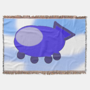 Popcorn Anime Blaues Raumschiff Wolken Decke