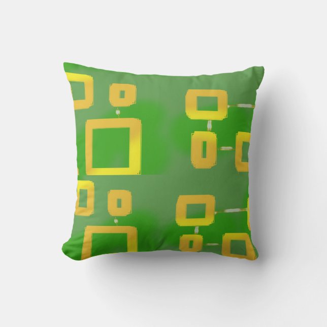 Popcorn Anime Future Retro Green Throw Kissen (Vorderseite)