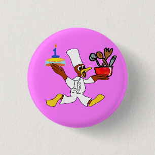 Popcorn Anime Koch Ducky Kazoo Pink Button