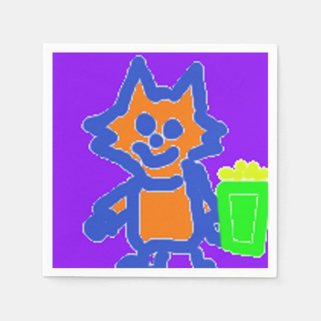 Popcorn Anime Paper Napkins Serviette (Vorderseite)