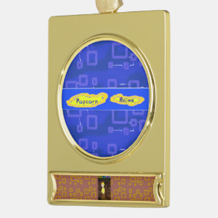 Popcorn-Anime-Schmuck Banner-Ornament Gold