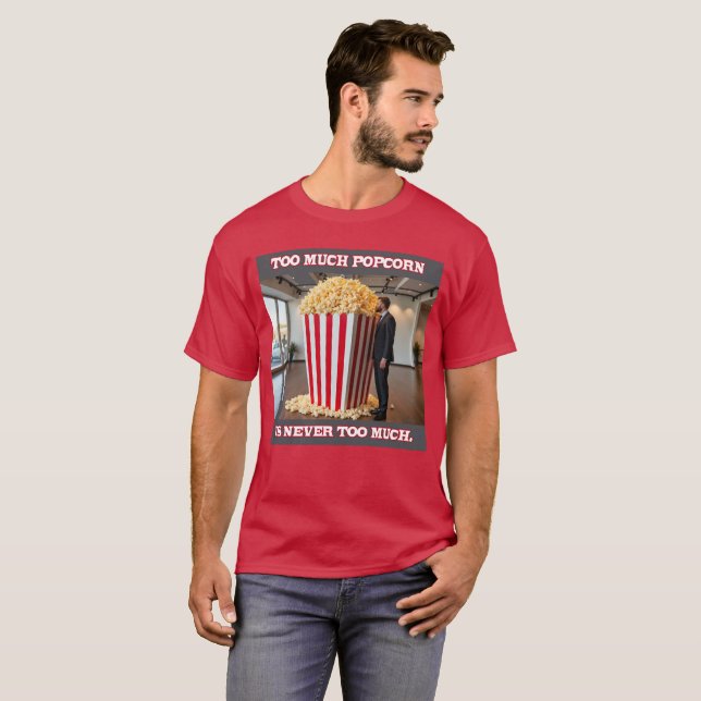 Popcorn Anyone Männer Kardinal Roter T - Shirt (Vorne ganz)