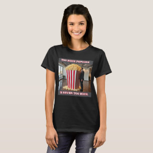 Popcorn Anyone Women Black T - Shirt