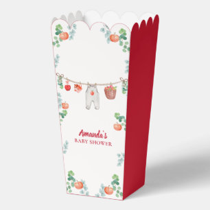 Popcorn Apfelgarten Wäscheleine Babyparty Geschenkschachtel