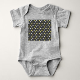 Popcorn Baby Bodysuit (dunkelgrau & Buttergelb) Strampler