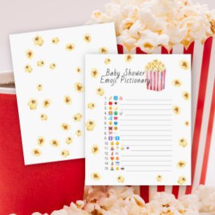 Popcorn Baby Dusche Emoji Pictionary game
