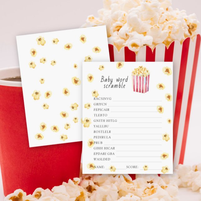 Popcorn Baby Dusche Word Rammspiel (Von Creator hochgeladen)