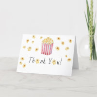 Popcorn Babydusche Danke Karte