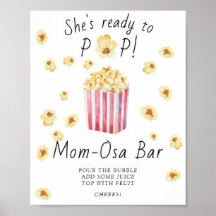 Popcorn Babydusche - Mama-osa-Bar-Poster Poster