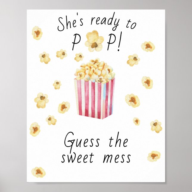 Popcorn Babydusche - Raten Sie mal, das süße Chaos Poster (Vorne)