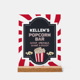Popcorn-Bar - Acryltabellenzeichen für Party Acrylschild