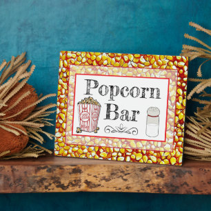 Popcorn-Bar-Hochzeit oder Baby Shower Schild Fotoplatte