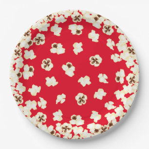 Popcorn Birthday Party Movie Theater Pappteller