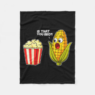 Popcorn Bist Du Bro Corn Lustiger Lebensmittel-Wor Fleecedecke