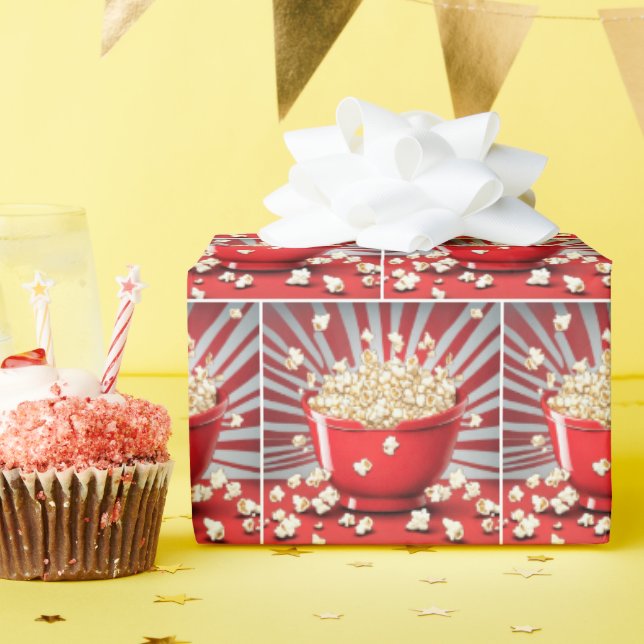 Popcorn Bowl explodieren Geschenkpapier (Geburtstagsparty)
